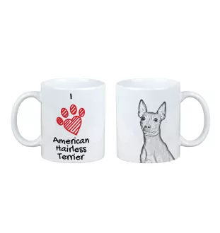 American Hairless Terrier - tasse avec chien, une tasse adorable avec une illustration, un cadeau avec votre photo de la marque Art-Dog