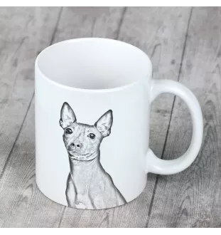 Amerykański terier bezwłosy kubek z psem I love Art-Dog