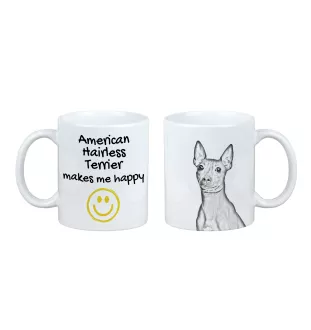 American Hairless Terrier - tasse avec chien, une tasse joyeuse pour les amoureux des chiens, un cadeau personnalisé de la marque Art-Dog