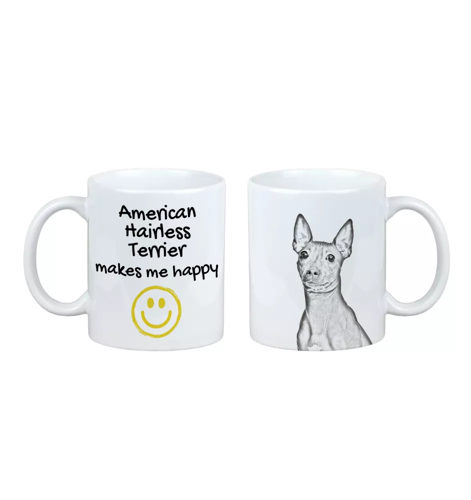 American Hairless Terrier - tasse avec chien, une tasse joyeuse pour les amoureux des chiens, un cadeau personnalisé de la marque Art-Dog