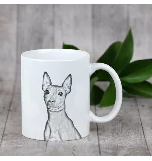 American Hairless Terrier - cup with a dog, cheerful cup for a dog lover, personalized gift from the Art-Dog brand
