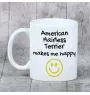 Amerykański terier bezwłosy kubek z psem Makes me happy Art-Dog
