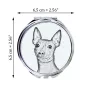 American Hairless Terrier - Pocket mirror with a dog, personalized mirror for a purse, compact mirror with Art-Dog brand print.