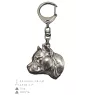 American Staffordshire Terrier, Amstaff, Am staff, Staff II - Porte-clés argenté avec un chien dans une boîte cadeau, décoration de sac à main, pendentif de sac à dos par la marque Art-Dog