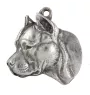 American Staffordshire Terrier, Amstaff II - Silver-plated key ring with a dog in a gift box, handbag decoration, backpack pendant by Art-Dog brand