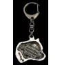 American Staffordshire Terrier, Amstaff II - Silver-plated key ring with a dog in a gift box, handbag decoration, backpack pendant by Art-Dog brand