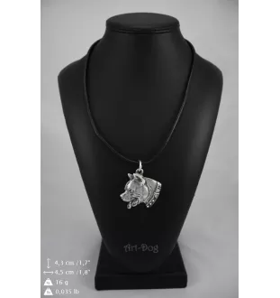 American Staffordshire Terrier, Amstaff I - Necklace with dog, silver-plated pendant for dog fan, unique jewelry by Art-Dog brand