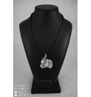 American Staffordshire Terrier, Amstaff, Am staff, Staff II - collier avec un chien, pendentif en plaqué argent pour les fans de chiens, bijoux uniques de la marque Art-Dog
