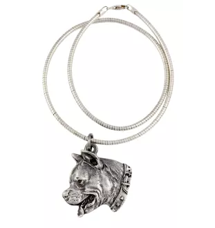 American Staffordshire Terrier, Amstaff I - Hundehalsband, einzigartiger Schmuck für den Hundefan, einzigartiger Kreuzotter-Anhänger der Marke Art-Dog