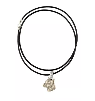 American Staffordshire Terrier, Amstaff, Am staff, Staff I - Collier pour chien, pendentif plaqué argent pour l'amoureux des chiens, bijoux subtils par Art-Dog