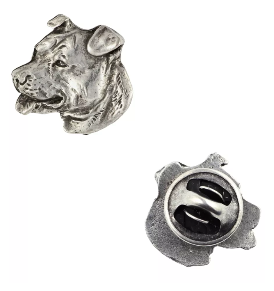 American Staffordshire Terrier, Amstaff - Dog brooch in a gift box, elegant pin, lapel pin for Art-Dog brand jacket