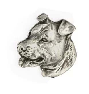 American Staffordshire Terrier, Amstaff - Dog brooch in a gift box, elegant pin, lapel pin for Art-Dog brand jacket