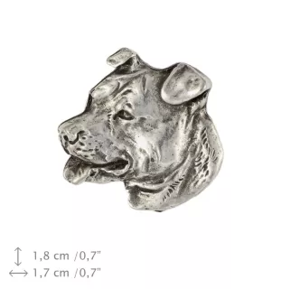 American Staffordshire Terrier, Amstaff - Dog brooch in a gift box, elegant pin, lapel pin for Art-Dog brand jacket