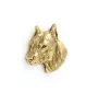 American Staffordshire Terrier, Amstaff I - Hundebrosche in dekorativer Box, elegante vergoldete Anstecknadel, Jackenbrosche der Marke Art-Dog