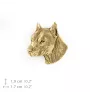 American Staffordshire Terrier, Amstaff I - Dog brooch in decorative box, elegant gold-plated pin, Art-Dog brand jacket pin