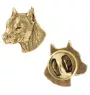 American Staffordshire Terrier, Amstaff I - gold-plated pin brooch, elegant dog ornament, unique pin by Art-Dog brand