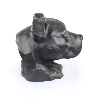 American Staffordshire Terrier, Amstaff I - urn for dog ashes, dog bust, large dog head for garden by Art-Dog