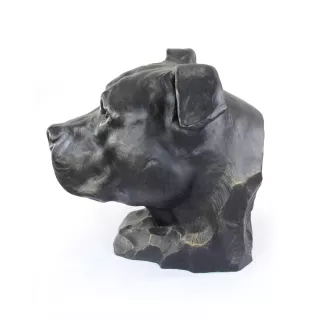 American Staffordshire Terrier, Amstaff I - urn for dog ashes, dog bust, large dog head for garden by Art-Dog