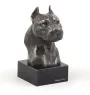 American Staffordshire Terrier, Amstaff I - Hundestatue, Büste auf Steinsockel, Skulptur, Trophäe für Hundeausstellung der Marke Art-Dog