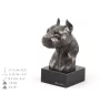 American Staffordshire Terrier, Amstaff, Am staff, Staff I - Statue de chien, buste sur socle en pierre, sculpture, trophée pour exposition canine par la marque Art-Dog