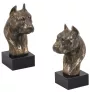 American Staffordshire Terrier, Amstaff III - Hundestatue, Büste auf Steinsockel, Skulptur, Trophäe für Hundeausstellung der Marke Art-Dog