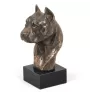 American Staffordshire Terrier, Amstaff III - Hundestatue, Büste auf Steinsockel, Skulptur, Trophäe für Hundeausstellung der Marke Art-Dog