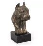 American Staffordshire Terrier, Amstaff III - Dog statue, bust on stone base, sculpture, trophy for dog show by Art-Dog brand