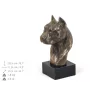 American Staffordshire Terrier, Amstaff III - Hundestatue, Büste auf Steinsockel, Skulptur, Trophäe für Hundeausstellung der Marke Art-Dog