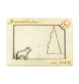 Amerykański Staffordshire terrier ramka na zdjęcie ze sklejki Art-Dog