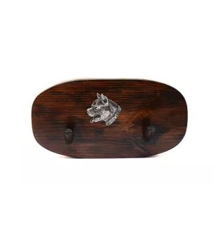 Amerykański Staffordshire terrier wieszak drewniany podwójny Art-Dog