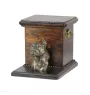 American Staffordshire Terrier, Amstaff, Am staff, Staff III - urne pour les cendres d'un chien avec une statuette, une urne élégante pour chien, une urne exceptionnelle avec un buste de chien de la m