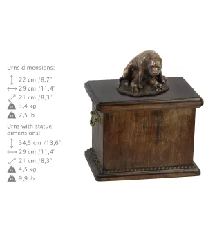 American Staffordshire Terrier, Amstaff I - urn for the ashes of a dog, urn with a statuette, elegant urn in the classic style of the Art-Dog brand