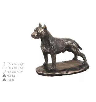 American Staffordshire Terrier, Amstaff, Am staff, Staff I - urne pour cendres de chien, urne personnalisée avec une statuette, urne en bois avec un chien de la marque Art-Dog