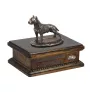 American Staffordshire Terrier, Amstaff, Am staff, Staff II - urne pour cendres de chien, urne personnalisée avec une statuette, urne en bois avec un chien de la marque Art-Dog
