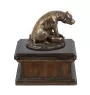 American Staffordshire Terrier, Amstaff IV urne in Hundeasche, personalisierte Urne mit Statue, Holzurne mit Hund von Art-Dog