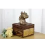 American Staffordshire Terrier, Amstaff, Am staff, Staff III - urne pour les cendres du chien avec une statuette, petite urne pour chien, urne personnalisée avec le buste du chien de la marque Art-Dog