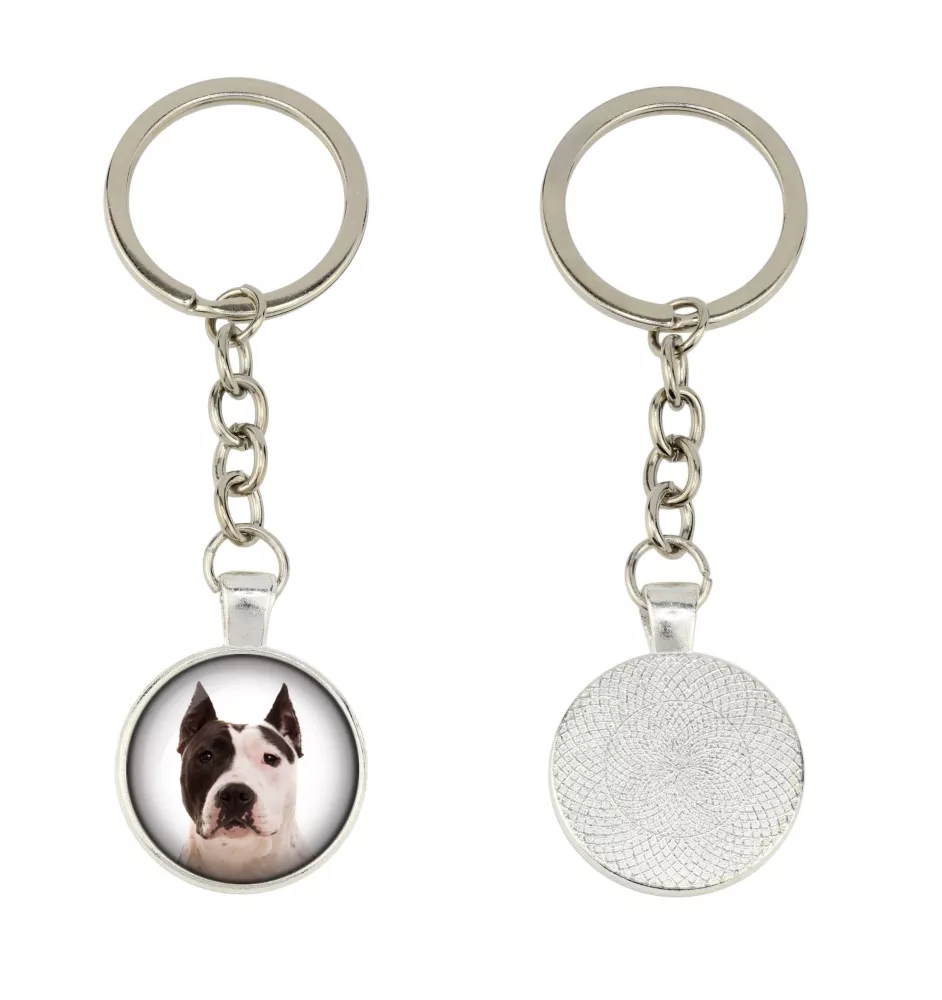 American Staffordshire Terrier, Amstaff, Am staff, Staff - porte-clés dans une boîte, photo personnelle, porte-clés de la marque Art-Dog
