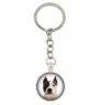 Amerykański Staffordshire terrier brelok w pudełku ze zdjęciem Art-Dog