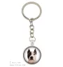 Amerykański Staffordshire terrier brelok w pudełku ze zdjęciem Art-Dog