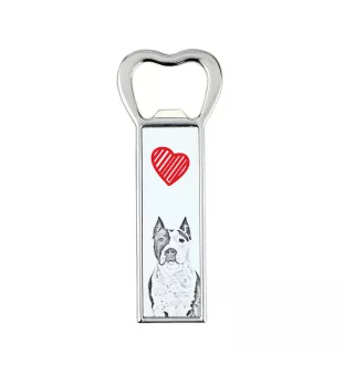 American Staffordshire Terrier, Amstaff, Am staff, Staff - ouvre-bouteille avec chien, ouvre-bouteille personnalisé pour réfrigérateur, cadeau unique pour homme de la marque Art-Dog