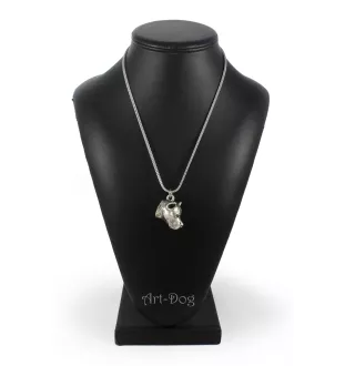 American Staffordshire Terrier, Amstaff, Am staff, Staff - un collier avec un chien, un pendentif de chien sur une chaîne en argent, un bijou unique de la marque Art-Dog