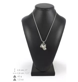 American Staffordshire Terrier, Amstaff - Halskette mit Hund, Hundeanhänger an einer silbernen Kette, einzigartiger Schmuck der Marke Art-Dog