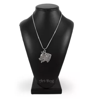 American Staffordshire Terrier, Amstaff I - Halskette mit Hund, Hundeanhänger an einer silbernen Kette, einzigartiger Schmuck der Marke Art-Dog