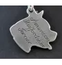 American Staffordshire Terrier, Amstaff, Am staff, Staff I - un collier avec un chien, un pendentif de chien sur une chaîne en argent, un bijou unique de la marque Art-Dog