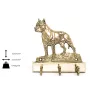 American Staffordshire Terrier, Amstaff - key holder with a dog, brass handle for dog accessories, an elegant decoration for the hallway from the Art-Dog brand.