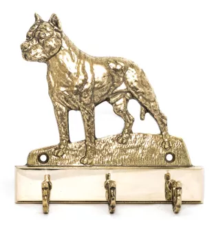 American Staffordshire Terrier, Amstaff - Schlüsselhalter mit Hund, Messinggriff für Hundezubehör, elegante Dekoration für den Flur der Marke Art-Dog