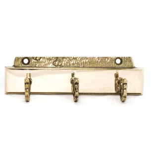 American Staffordshire Terrier, Amstaff - key holder with a dog, brass handle for dog accessories, an elegant decoration for the hallway from the Art-Dog brand.