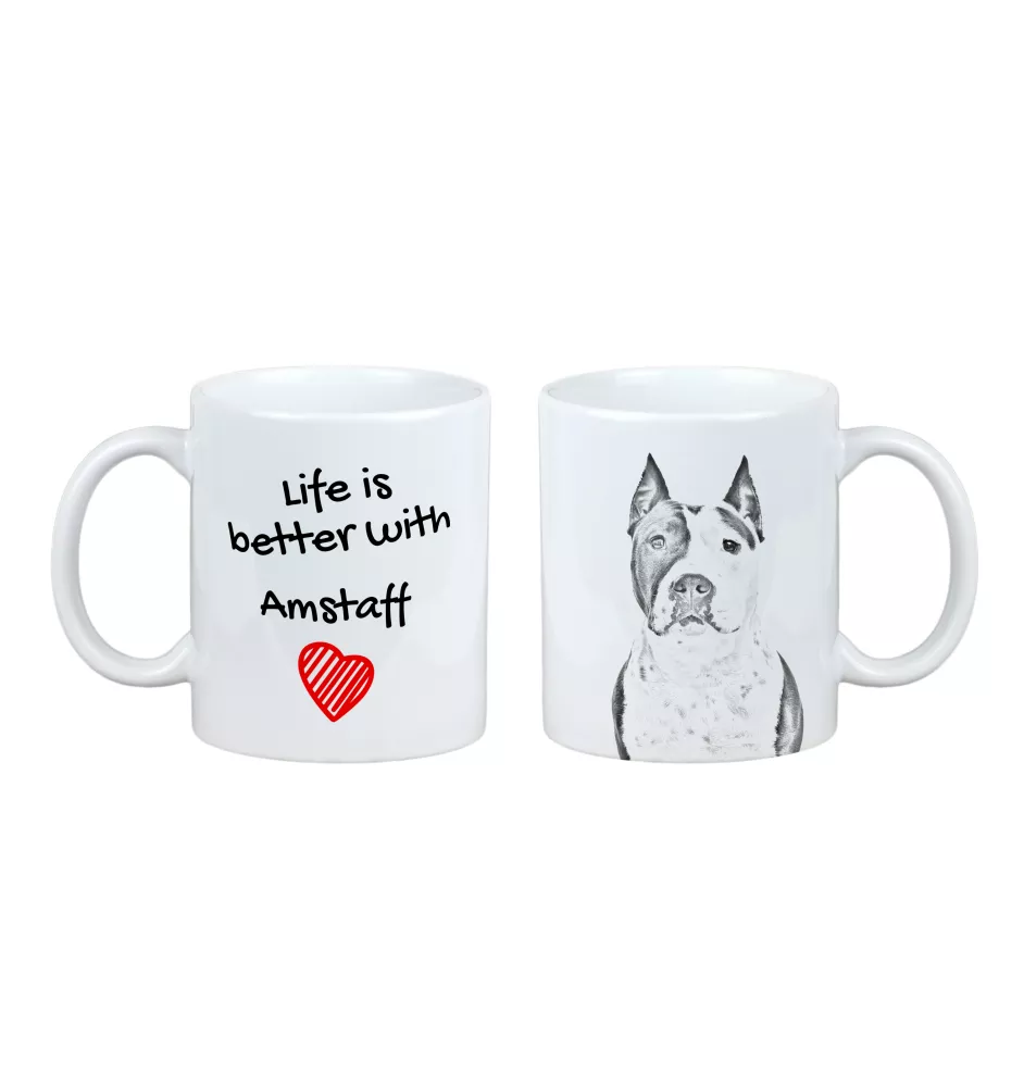 American Staffordshire Terrier, Amstaff, Am staff, Staff - tasse avec chien, tasse avec photo, cadeau personnalisé de la marque Art-Dog