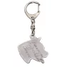 American Staffordshire Terrier, Amstaff I - Silver-plated key ring with dog, handbag decoration, backpack pendant by Art-Dog brand