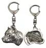 American Staffordshire Terrier, Amstaff II - Versilberter Schlüsselanhänger mit Hund, Handtaschen-Dekoration, Rucksack-Anhänger der Marke Art-Dog